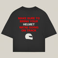 Helmet Tee in black - REV10 oversized motorsport t-shirt