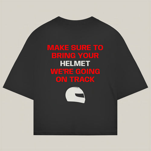 Helmet Tee in black - REV10 oversized motorsport t-shirt