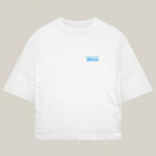 Amalfi Tee in white, alternate view - REV10 oversized motorsport t-shirt
