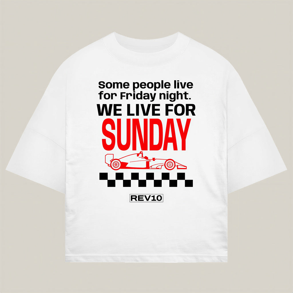 Sunday Tee - REV10 oversized motorsport t-shirt