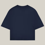 Race Day Tee in French navy, back view - REV10 oversized motorsport t-shirt